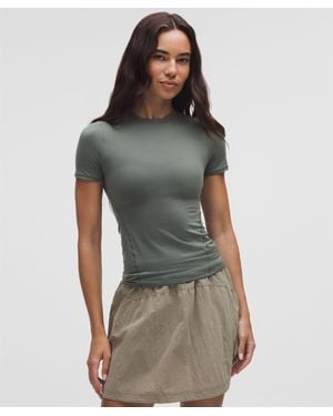 lululemon Wundermost Ultra-Soft Nulu Hip-Length Crewneck Shirt - Green