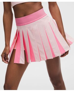 lululemon Peek-A-Boo Pleat Mid-Rise Tennis Skirt - Pink