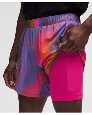 lululemon Mile Maker Ripstop Lined Short 6" - Pink