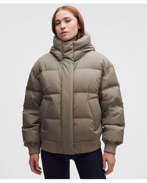 lululemon Wunder Puff Bomber Hoodie - Brown