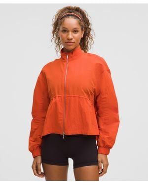 lululemon Crinkle Nylon Cinchable Jacket - Orange