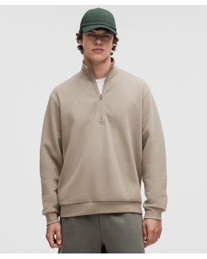 lululemon – Steady State Half Zip Sweatshirt – /Khaki – Size Large - Natural