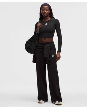 lululemon – Scuba Mid-Rise Wide-Leg Pants Jeweled – – - Black