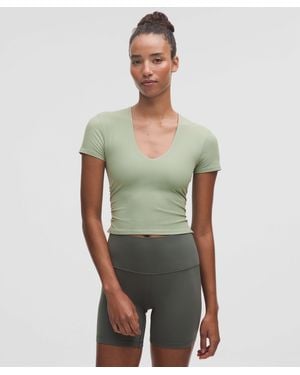 lululemon All It Takes Ribbed Nulu V-Neck T-Shirt - Green