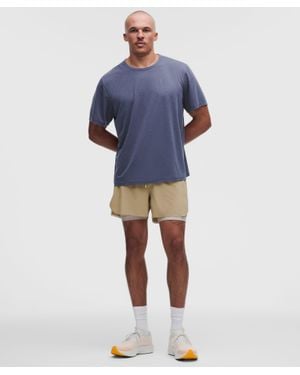 lululemon Fast And Free Lined Running Short 5" - Blue