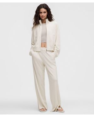 lululemon Softstreme High-Rise Wide-Leg Pique Pant - White