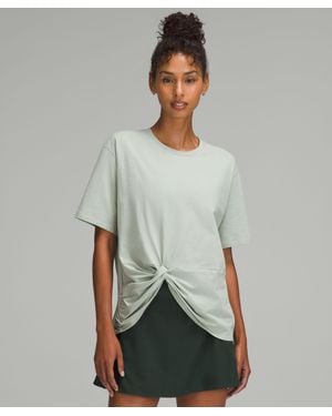 lululemon Oversized Twist-Front Cotton T-Shirt - Green