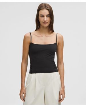 lululemon Wundermost Ultra-Soft Nulu Spaghetti-Strap Adjustable Cami - Black