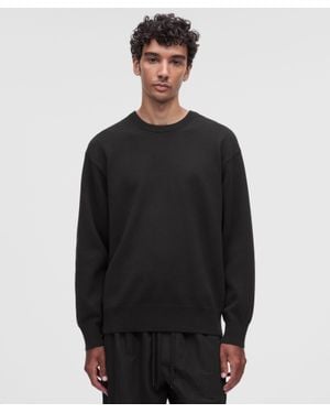 lululemon Cotton-Blend Knit Long-Sleeve Crewneck - Black