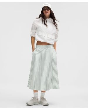 lululemon Stretch Woven Ruffle-Waist Midi Skirt - White