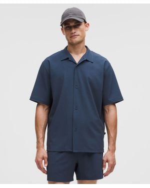 lululemon Textured Camp Collar Short-Sleeve Shirt - Blue
