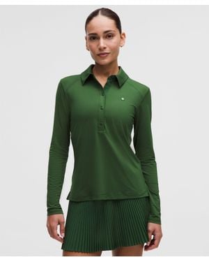 lululemon Quick-Dry Long-Sleeve Polo Shirt - Green
