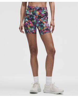 lululemon Wunder Train Mesh Panel High-Rise Short 6" - Blue
