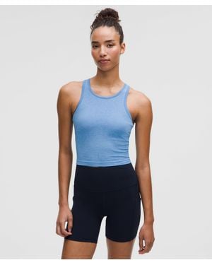 lululemon – Ebb To Street Cropped Racerback Tank Top Light Support, B/C Cup – – Size 14 - Blue