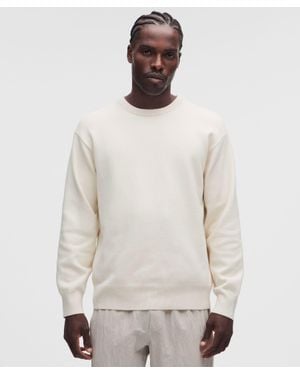lululemon Cotton-Blend Knit Long-Sleeve Crewneck - Natural