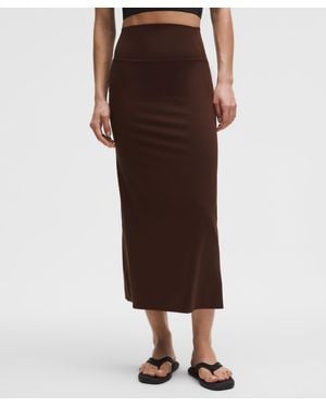lululemon Nulu Slim-Fit High-Rise Maxi Skirt - Brown