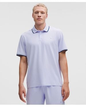 lululemon Uv-Protective Striped Mesh Tennis Polo Shirt - White