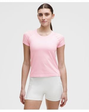 lululemon – Swiftly Tech Short-Sleeve Shirt 2.4 Waist Length – – Size 4 - Pink