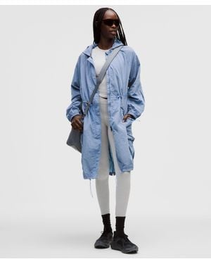 lululemon Lightweight Woven Long Jacket - Blue