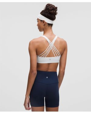 lululemon Flexyflex Strappy Yoga Bra Light Support, A-C Cups - Blue