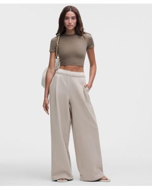 lululemon French Terry Mid-Rise Wide-Leg Pant - Gray