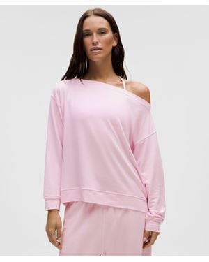 lululemon Becalm Oversized Boatneck Long-Sleeve Shirt - Pink