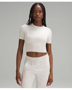 lululemon Twist-Back Ribbed Short-Sleeve Shirt - White