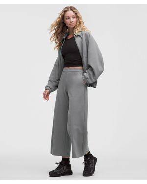 lululemon Daydrift Mid-Rise Cropped Wide-Leg Trouser - Gray