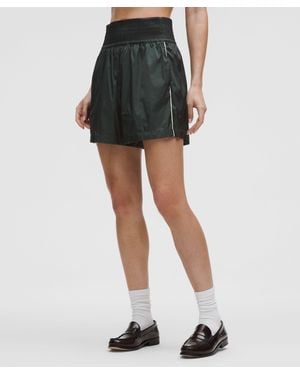 lululemon – Stretch Satin Nylon Super-High-Rise Shorts – 5" – – Size Medium - Black