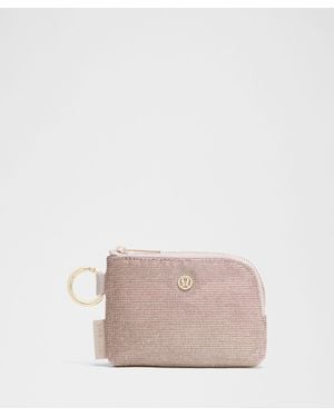 lululemon – Clippable Card Pouch Bag Glitter – - Pink