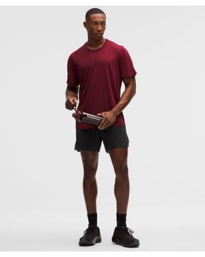 lululemon Fast And Free Lined Running Short 5" - Red