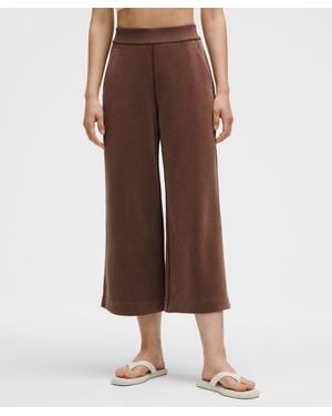 lululemon Softstreme High-Rise Wide-Leg Cropped Pant - Brown