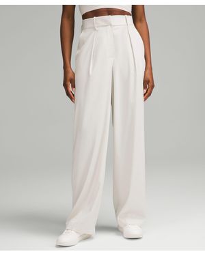 lululemon Pleat-Front High-Rise Pants Short - White