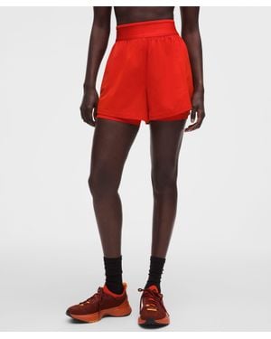 lululemon License To Train Super-High-Rise Lined Short 3.5" - Red