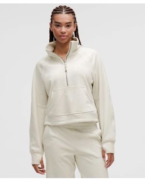 lululemon Scuba Oversized Funnel-Neck Half Zip - Natural