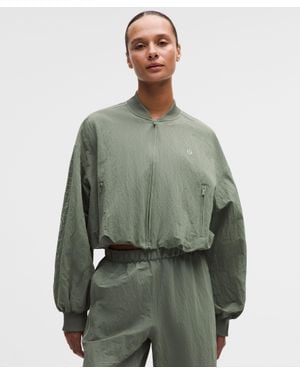 lululemon Crinkle Nylon Track Jacket - Green