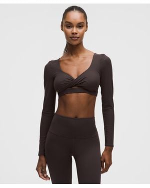 lululemon Ribbed Nulu Long-Sleeve Bra Top - Black