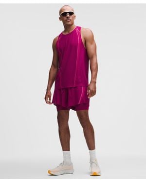 lululemon Fast And Free Airflow Running Short 6" - Red