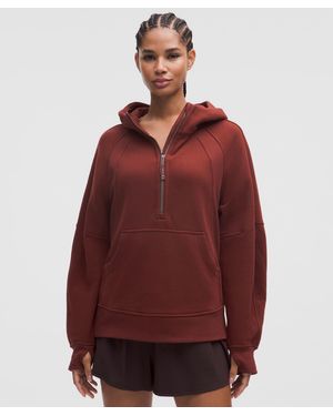 lululemon Scuba Oversized Half-Zip Hoodie - Red