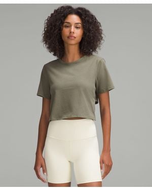 lululemon Tie-Hem Heavyweight Cotton T-Shirt - Green