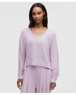 lululemon Becalm Scoop-Neck Pullover - Purple