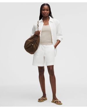 lululemon Lululinen High-Rise Relaxed-Fit Short 7" - White