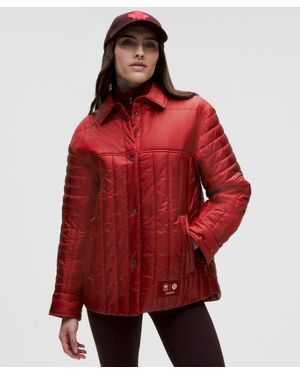 lululemon Team Canada Nylon Taffeta Insulated Shacket - Red