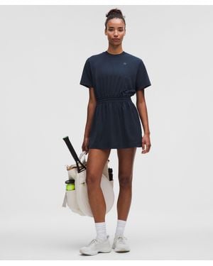 lululemon Smocked-Waist T-Shirt Dress - Blue
