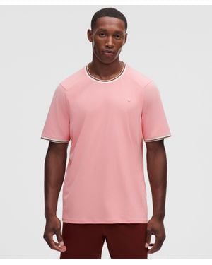 lululemon Uv-Protective Textured Mesh Tennis Shirt - Pink