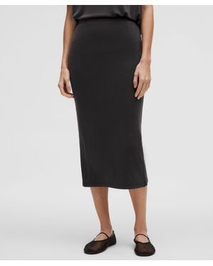lululemon Drapey Softstreme Column Midi Skirt - Black
