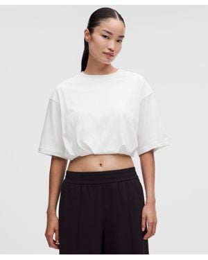 lululemon Cotton Jersey Bubble-Hem T-Shirt - White