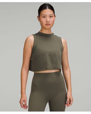 lululemon Flow Y 2-In-1 Cropped Tank Top - Green