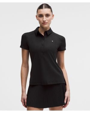 lululemon Quick-Dry Short-Sleeve Polo Shirt Straight Hem - Black