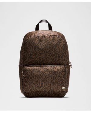lululemon athletica mini backpack in brown leopard print Everywhere Backpack Nano | Men main image 4